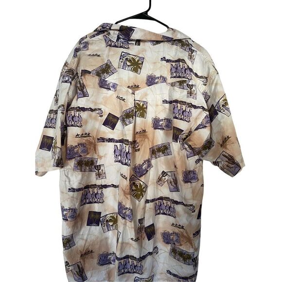 Resistol Rodeo Gear Mens Multi Color Graphic Print Button Up Short Sleeve Sz XL - Picture 3 of 6